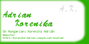 adrian korenika business card