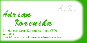 adrian korenika business card